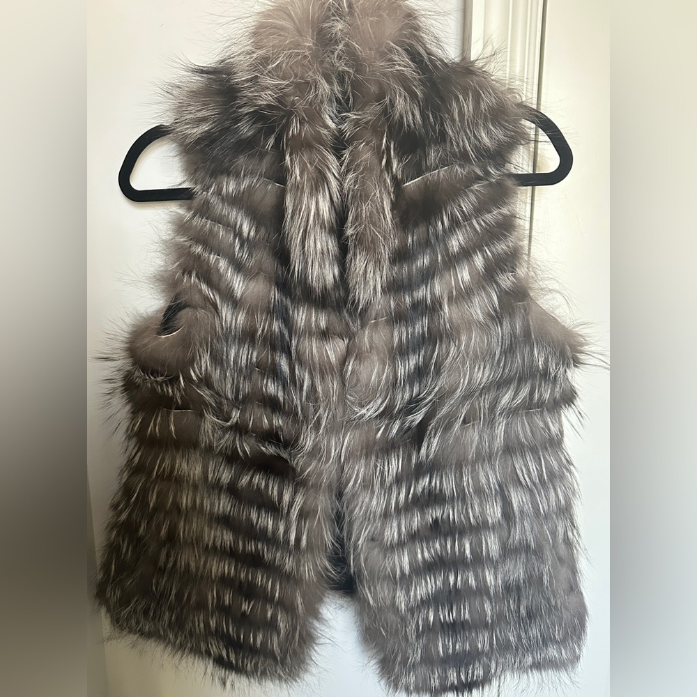Michael Kors silver fox vest